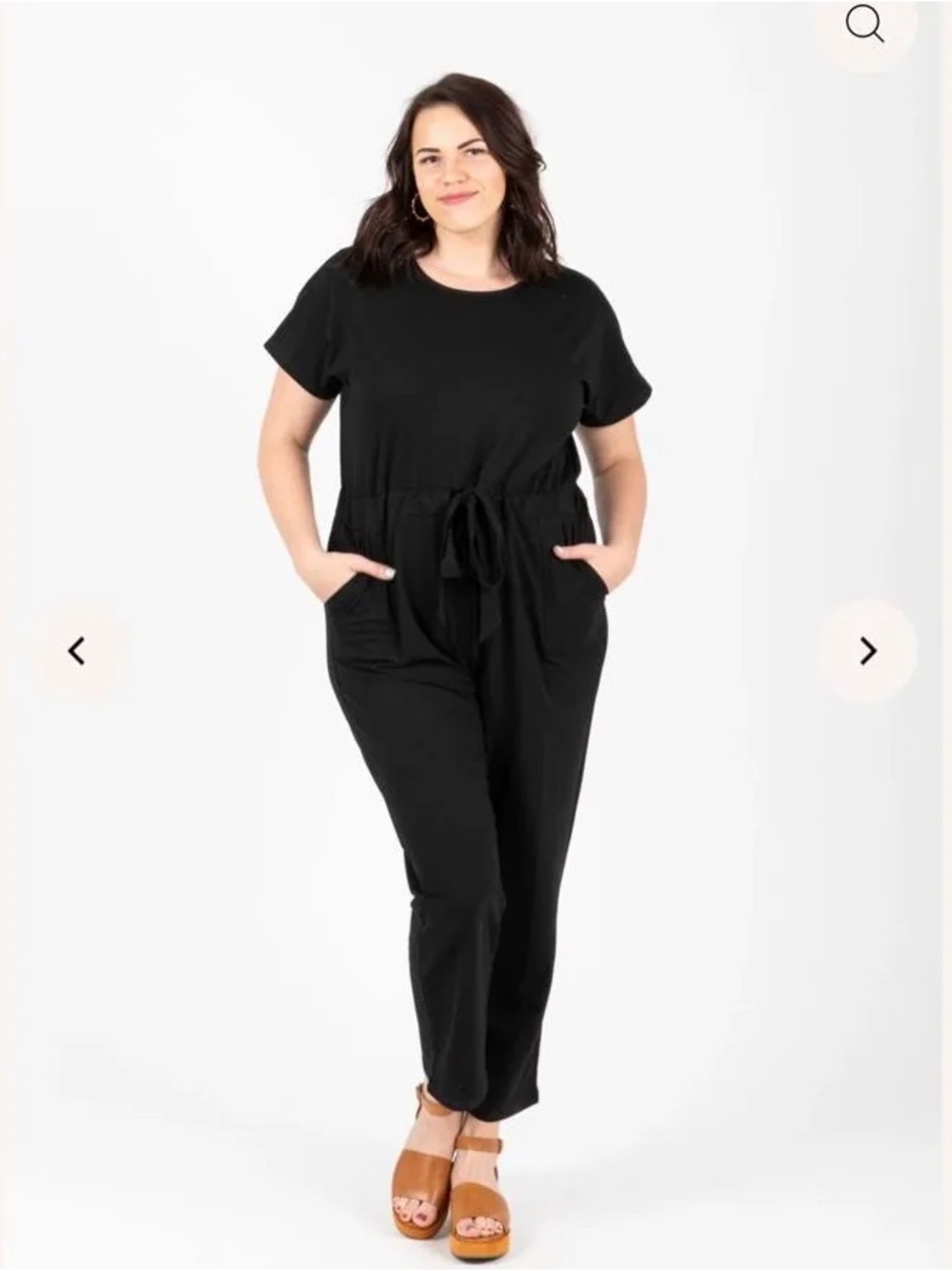 Everyday Tie-Waist Black Jumpsuit